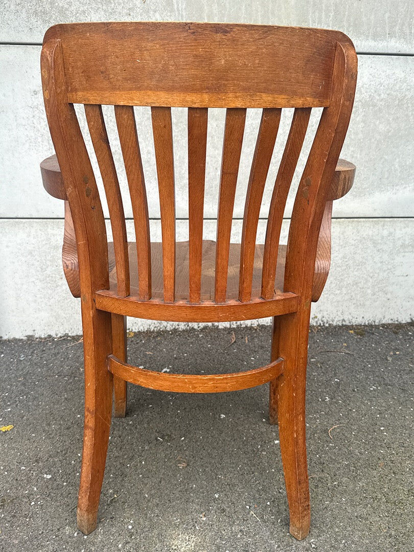 Office chair – vintage – solid wood – USA, circa 1900
