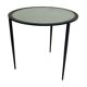 Vintage side table 80s metal and glass