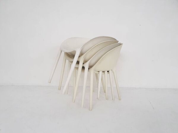 Set of 4 ''Soft Egg''chairs by Philippe Starck for Driade, Italy