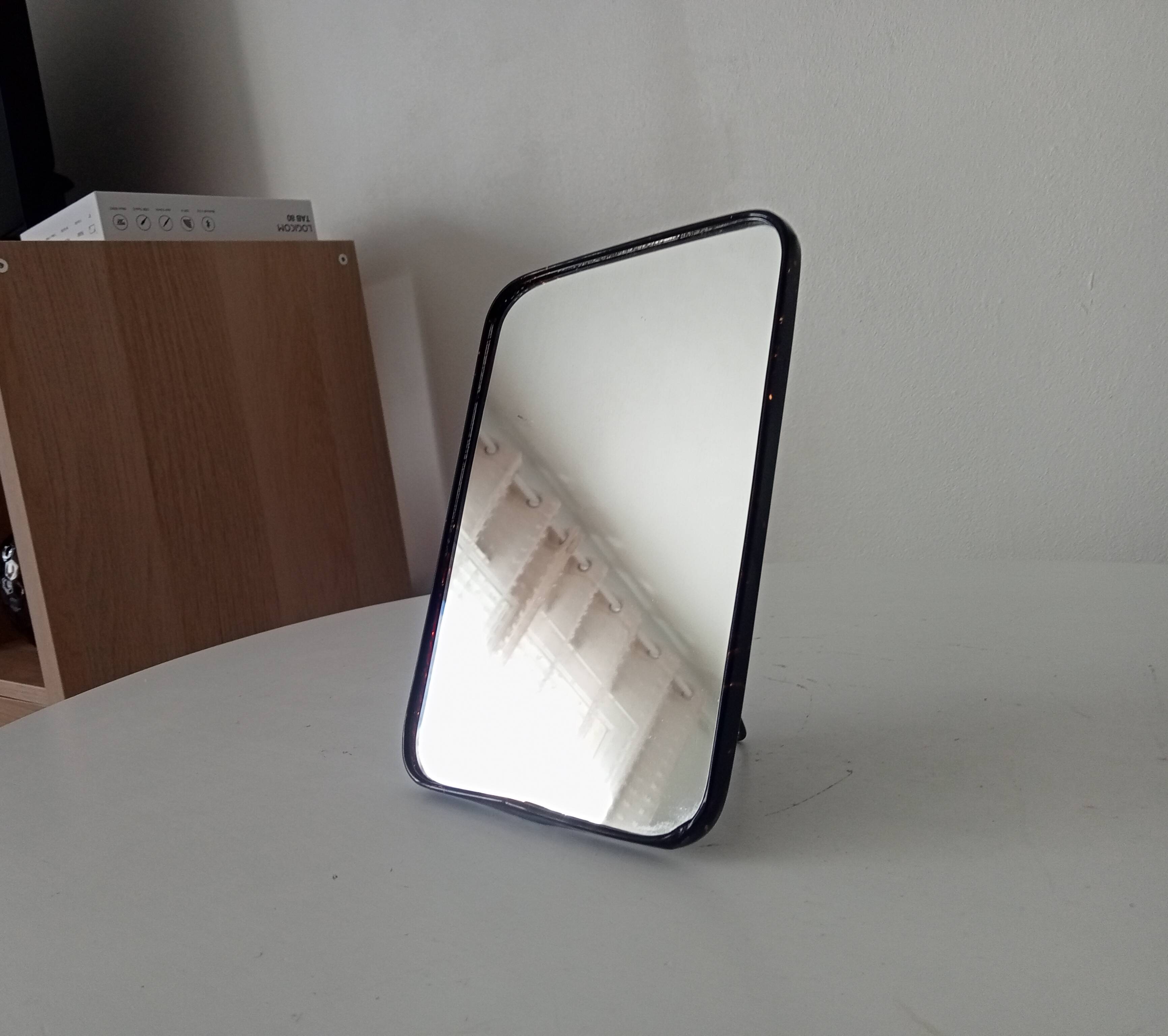 Vintage barber style tabletop mirror