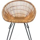 Rohe Noordwolde rattan armchair, 1960, Netherlands