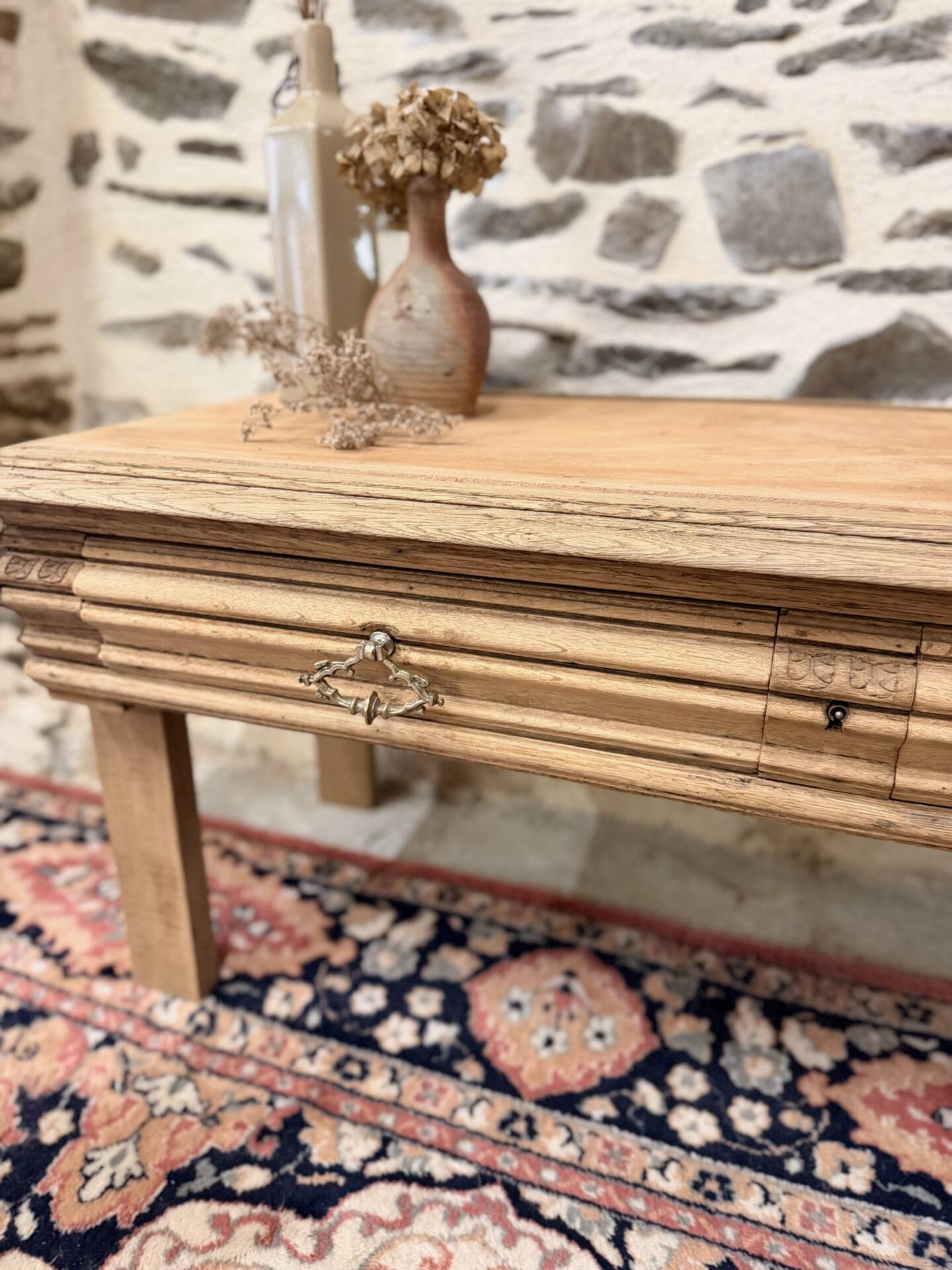 Nice vintage low wooden furniture.