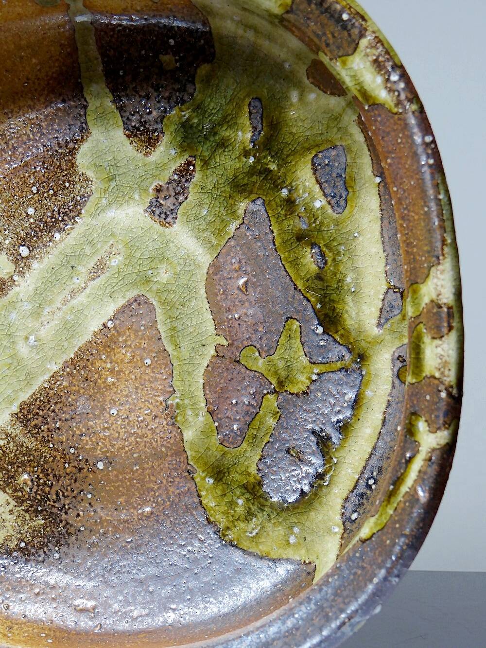 Vintage/Antique Brutalist Japanese Iga Art Ceramic Bowl