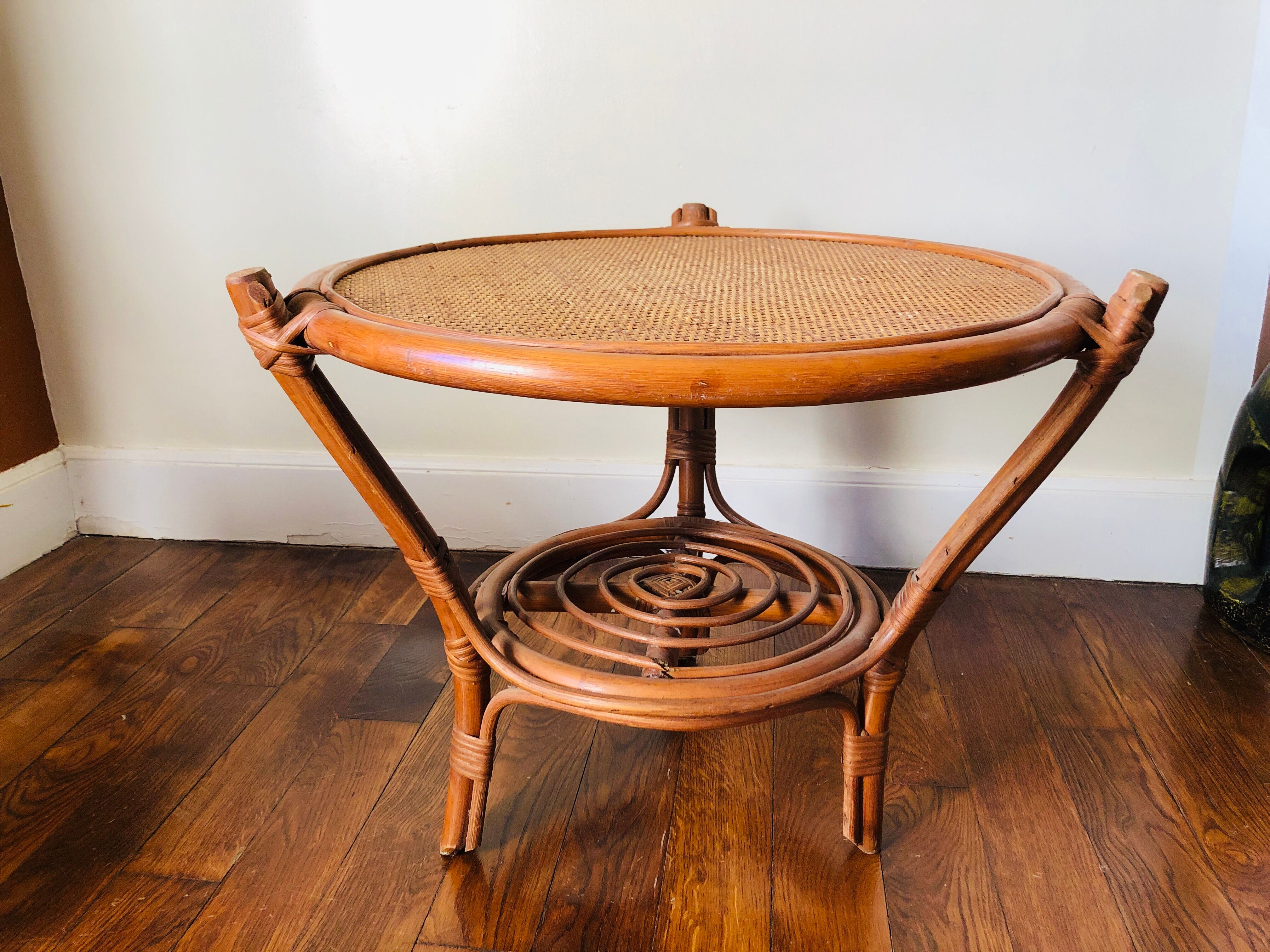 Rattan coffee table from 1960