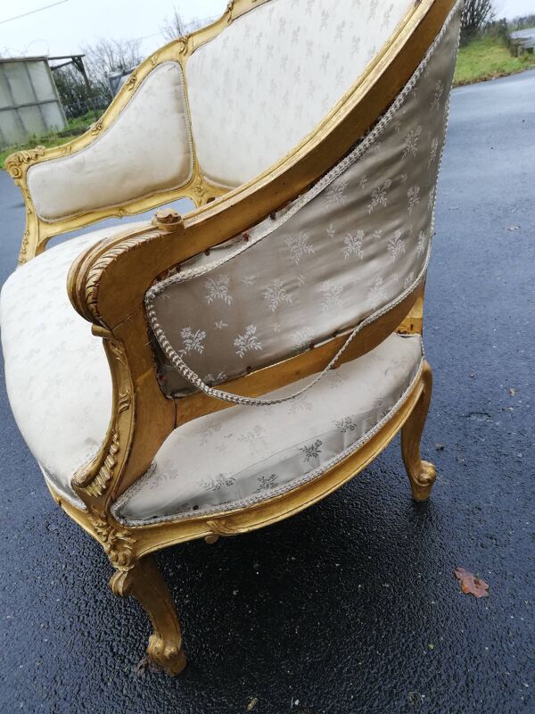 Banquette Napoléon 3 style Louis XV