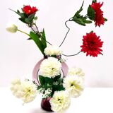 Postmodern Old Rose Murano Glass Vase with a Hole, Italy