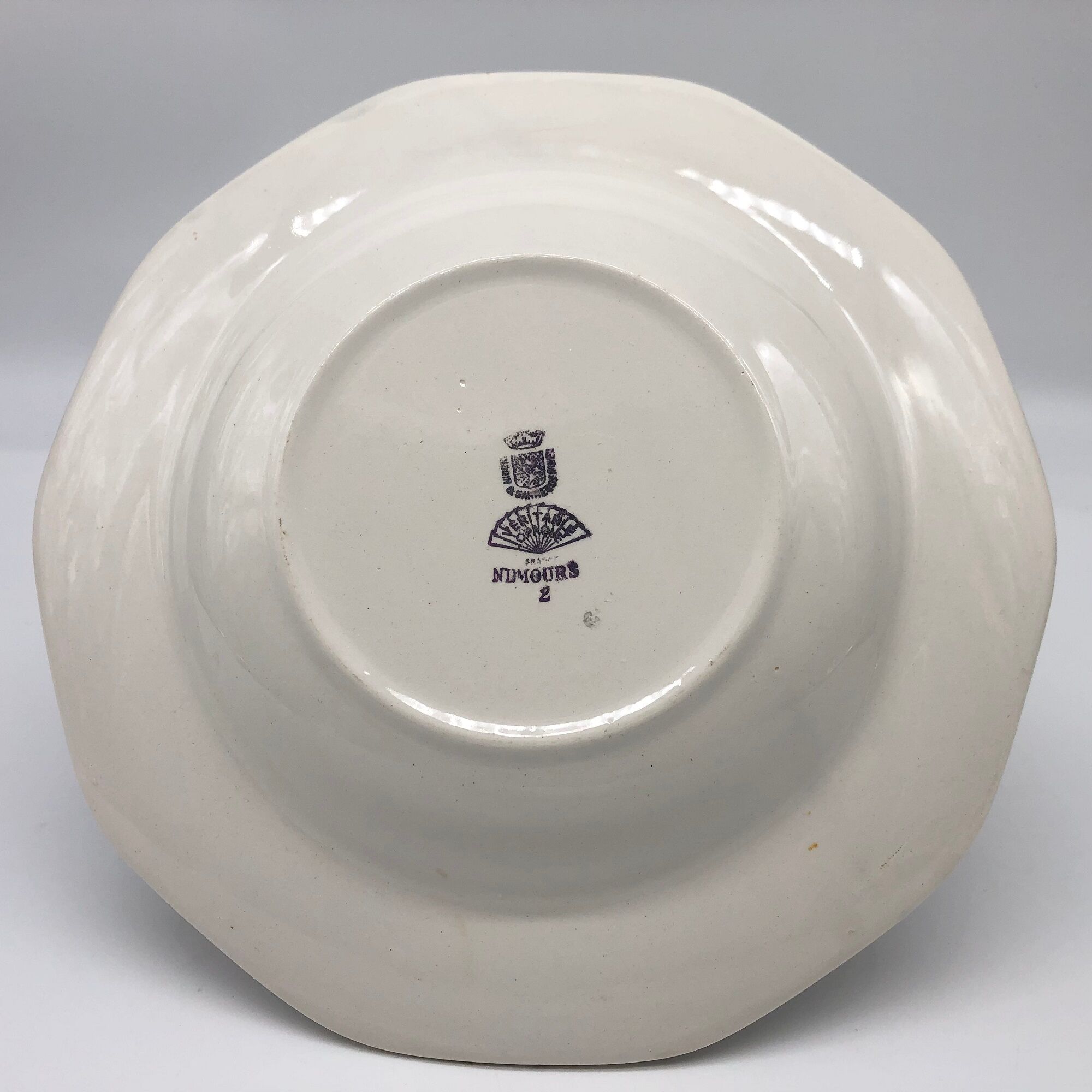 Set of 6 hollow plates "Digoin Sarreguemines / Nemours model"
