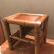 beautiful old asian bamboo stool