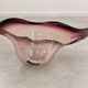 Blown glass fruit bowl in Murano style with purple reflections.