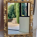 LARGE MIRROR in gilded wood in Baroque style
