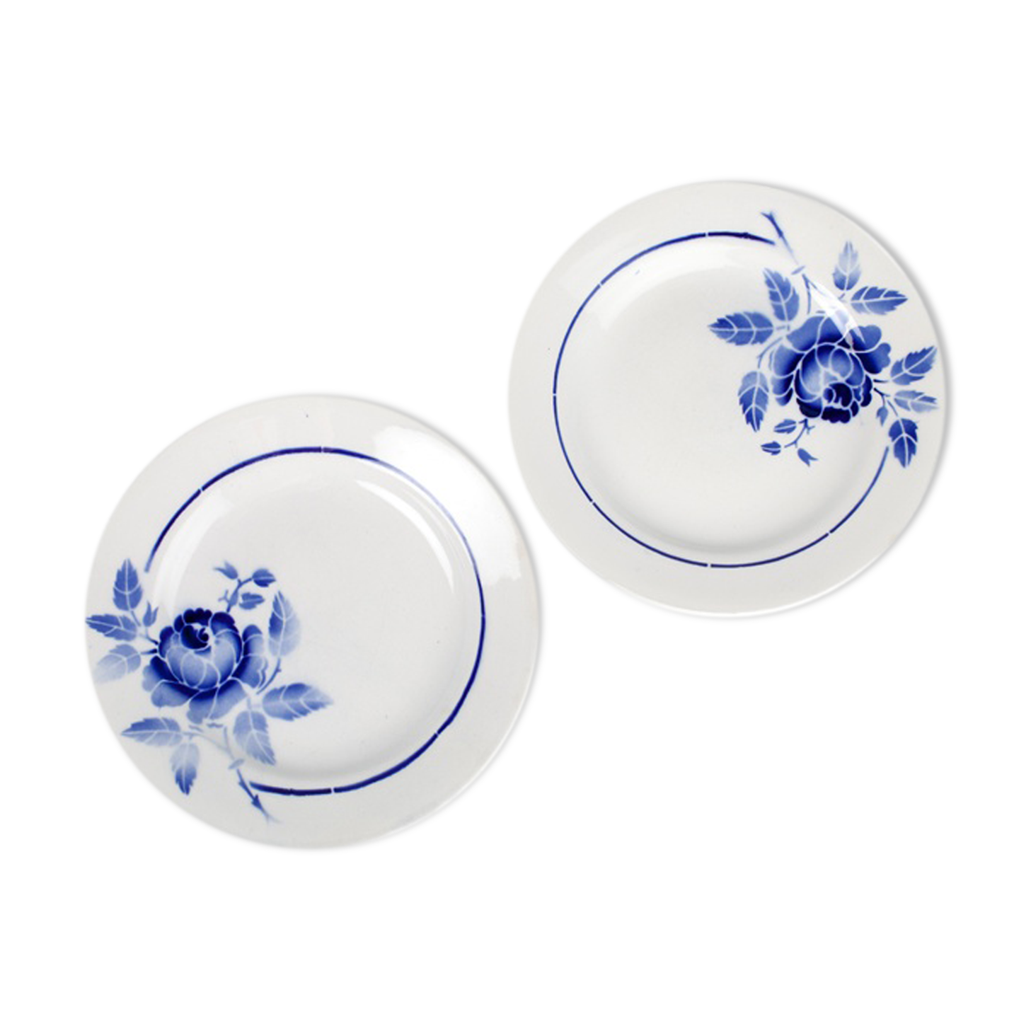 Pair of plates St Amand model rosine1932
