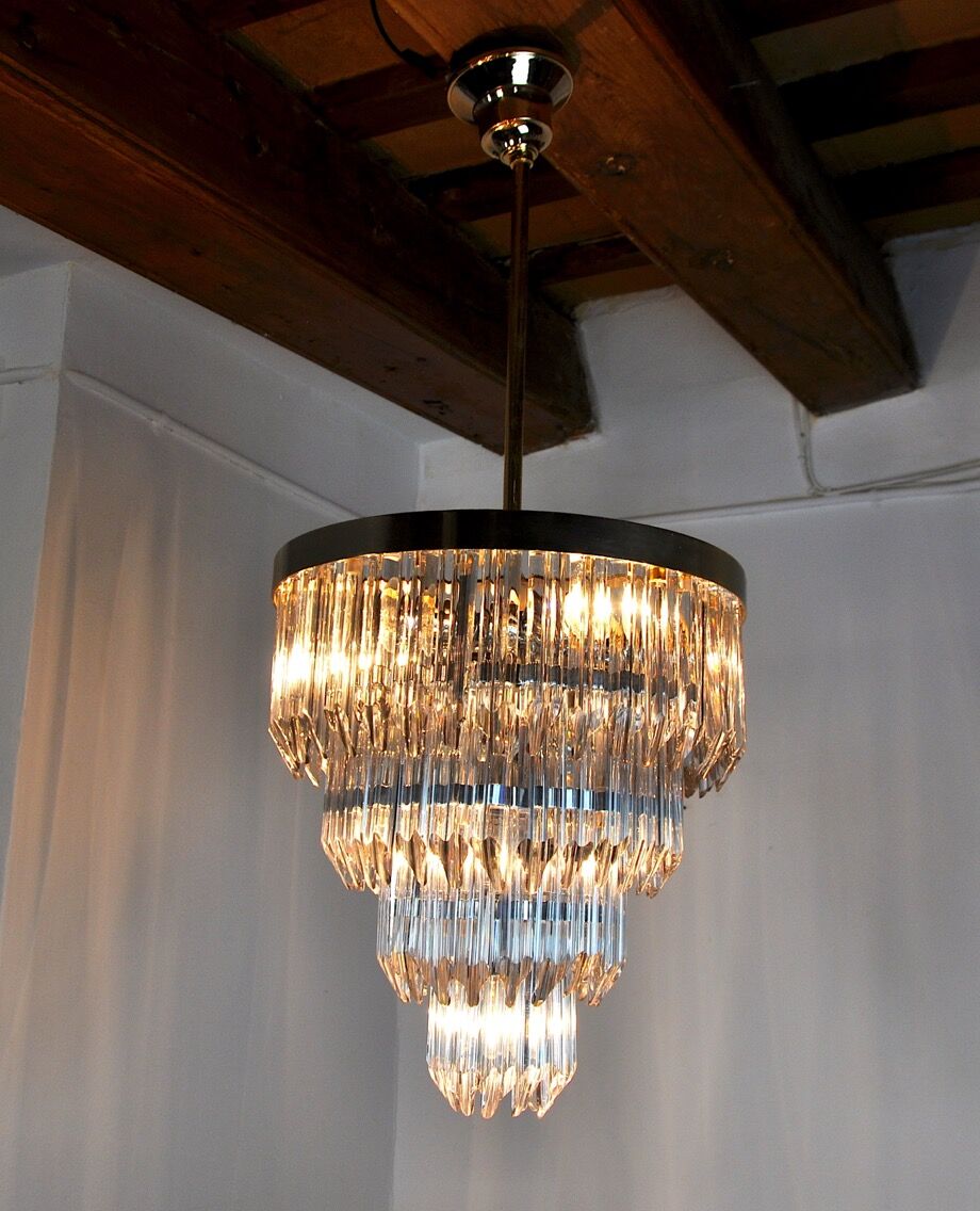 Venini chandelier, 4 levels, Murano glass, Italy, 1970