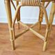 Vintage rattan stool in bohemian retro style - 1950s/1960s -