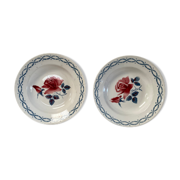 Set of 2 plates Digoin Janine pattern