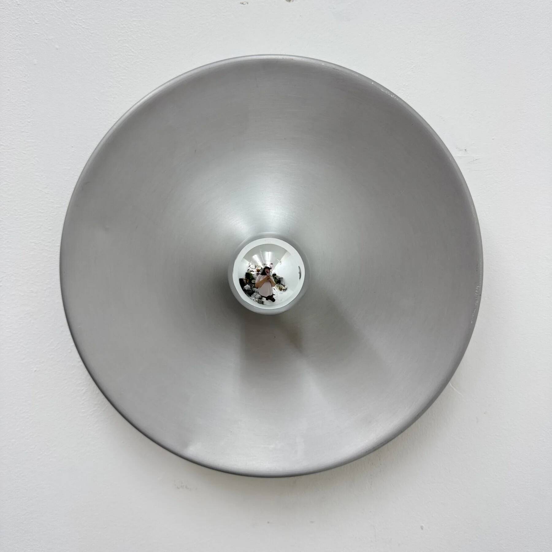 Mid-century design disc lamp, 1970s attributed to Charlotte Perriand for Les Arcs, set of 2