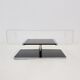 TV cabinet or coffee table - acrylic and Chrome - Michel Dumas - 70s