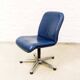 Sitag Ocean Blue Leather Executive Desk Chair. Switzerland, 1970s