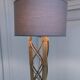 Vintage rattan and bamboo floor lamp from the 1950s-60s