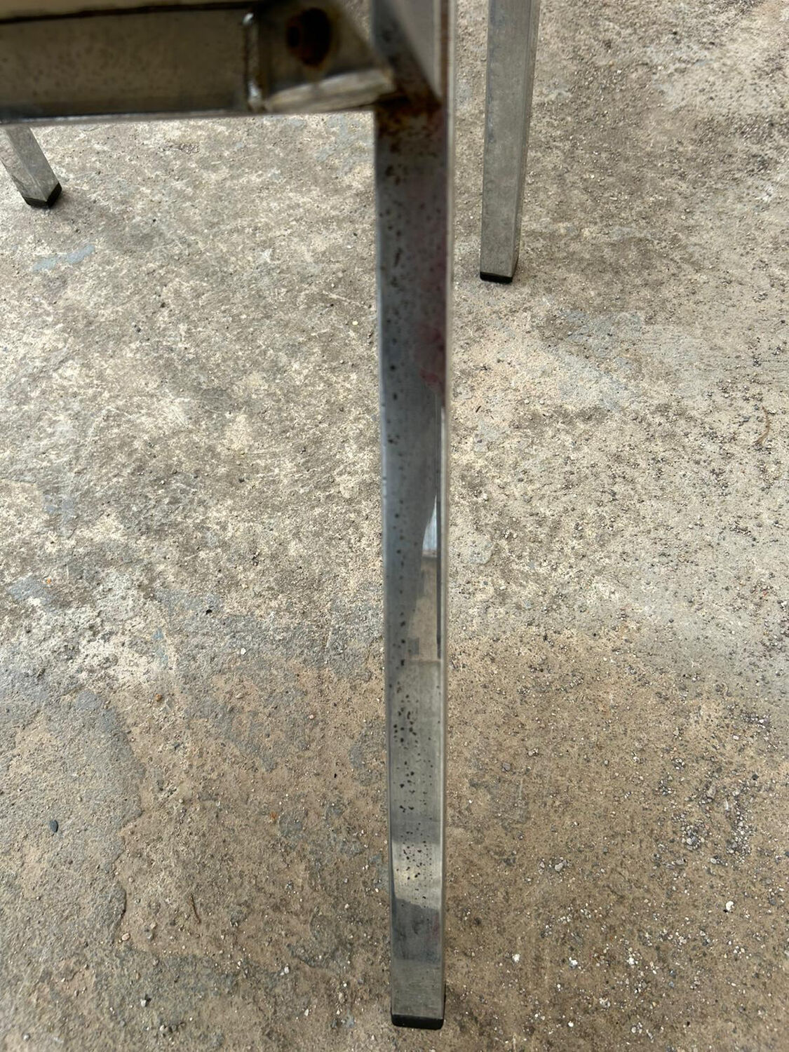 4 vintage leather/iron chairs