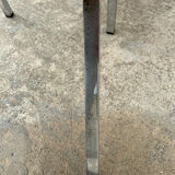 4 vintage leather/iron chairs