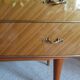 3-drawer chest of drawers - 60s - vintage - marquetry effect - spinning top feet