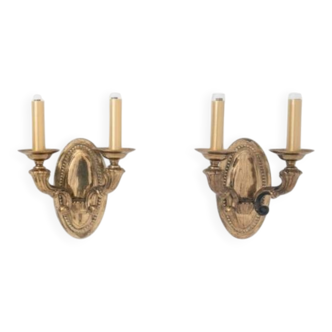 A pair of wall lamps, mid 20th century