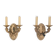 A pair of wall lamps, mid 20th century