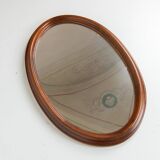 1950 Vintage Oval wood Mirror