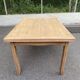 Extensible farmhouse dining table stripped in raw solid oak 1950