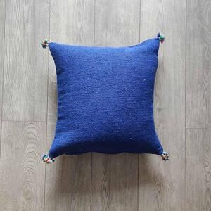 Moroccan blue Berber cotton cushion