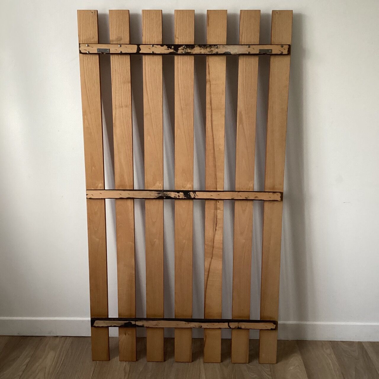 Wooden wall coat rack