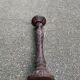 Round candle holder in turned carved wood