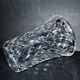 Vintage flared vase in cut crystal signed crystalworks crisgar 1950-1960