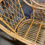 Pair of rattan armchairs