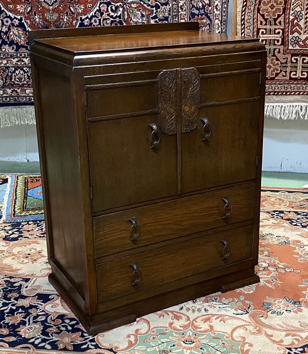 English Art Deco oak bar - 1930s