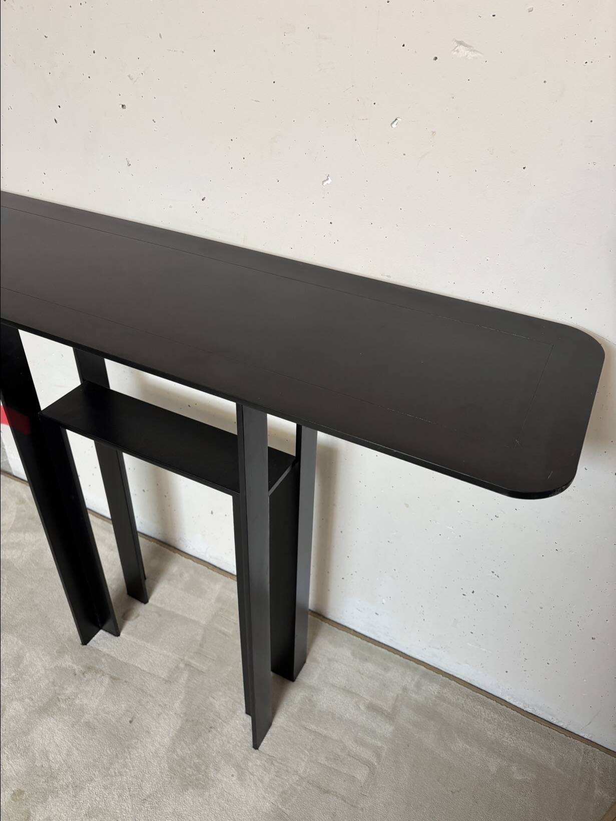Steel console, Léopold Gest, Protis 1980