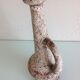 Beige soliflore vase ceramic Fat Lava / vintage 60s-70s