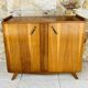 Vintage storage furniture in flame-figured oak, by Gillard Bourdin, circa 196.
