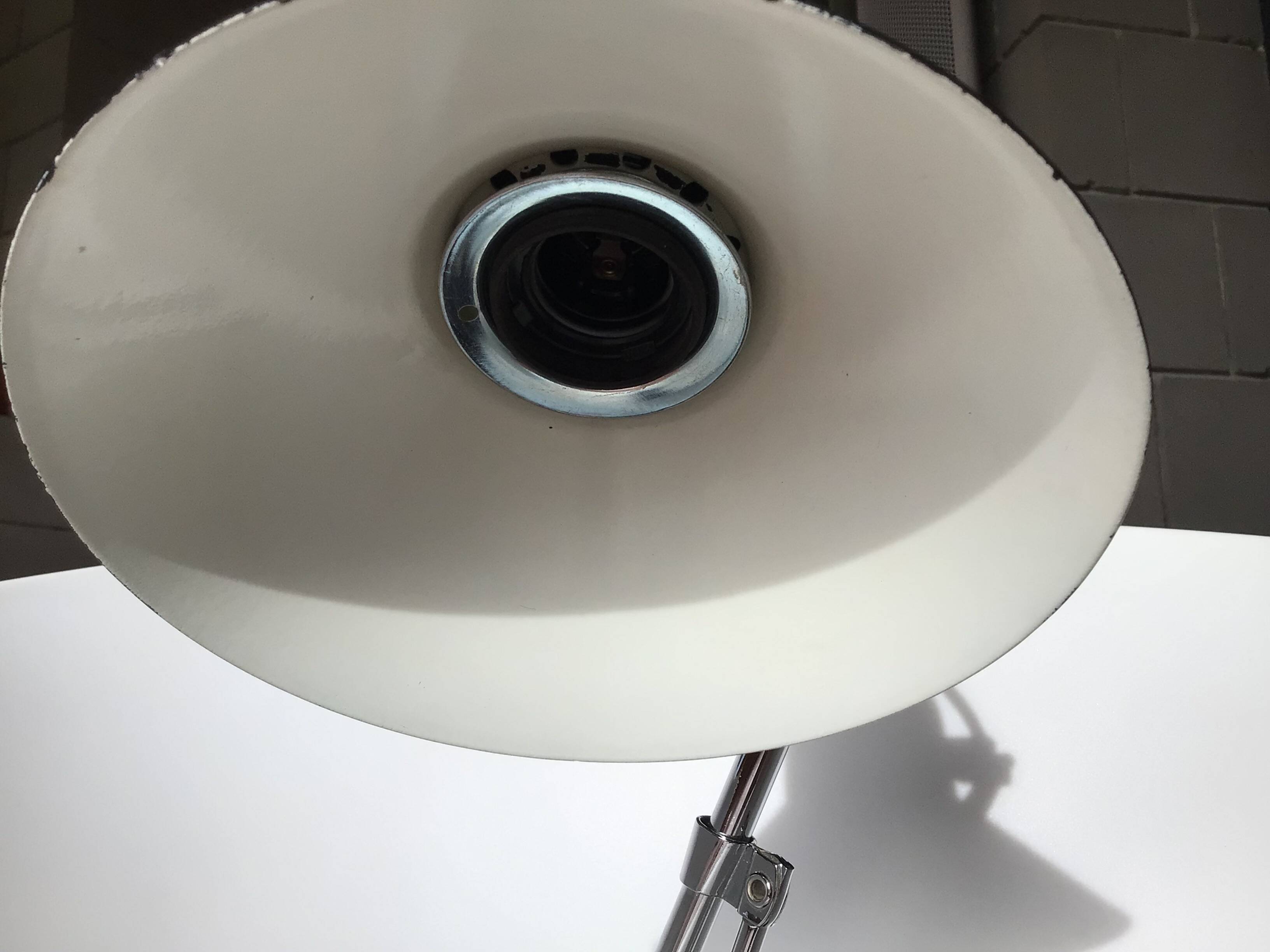 Adjustable black metal Aluminor desk lamp