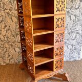 Late 19th century walnut revolving bookcase