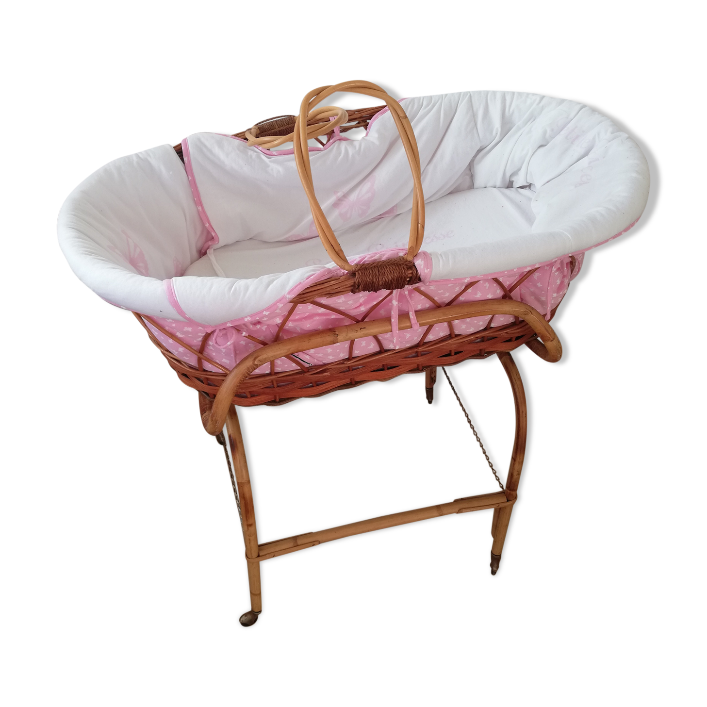 Couffin in rattan 60s