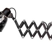 Industrial Black Scissor Wall Lamp, 1950s