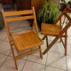 Paire de chaises bois pliantes vintage