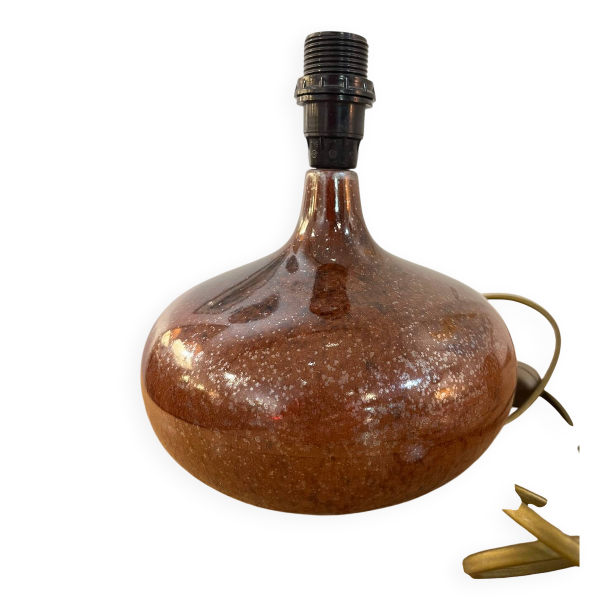 Glazed earthenware lamp base