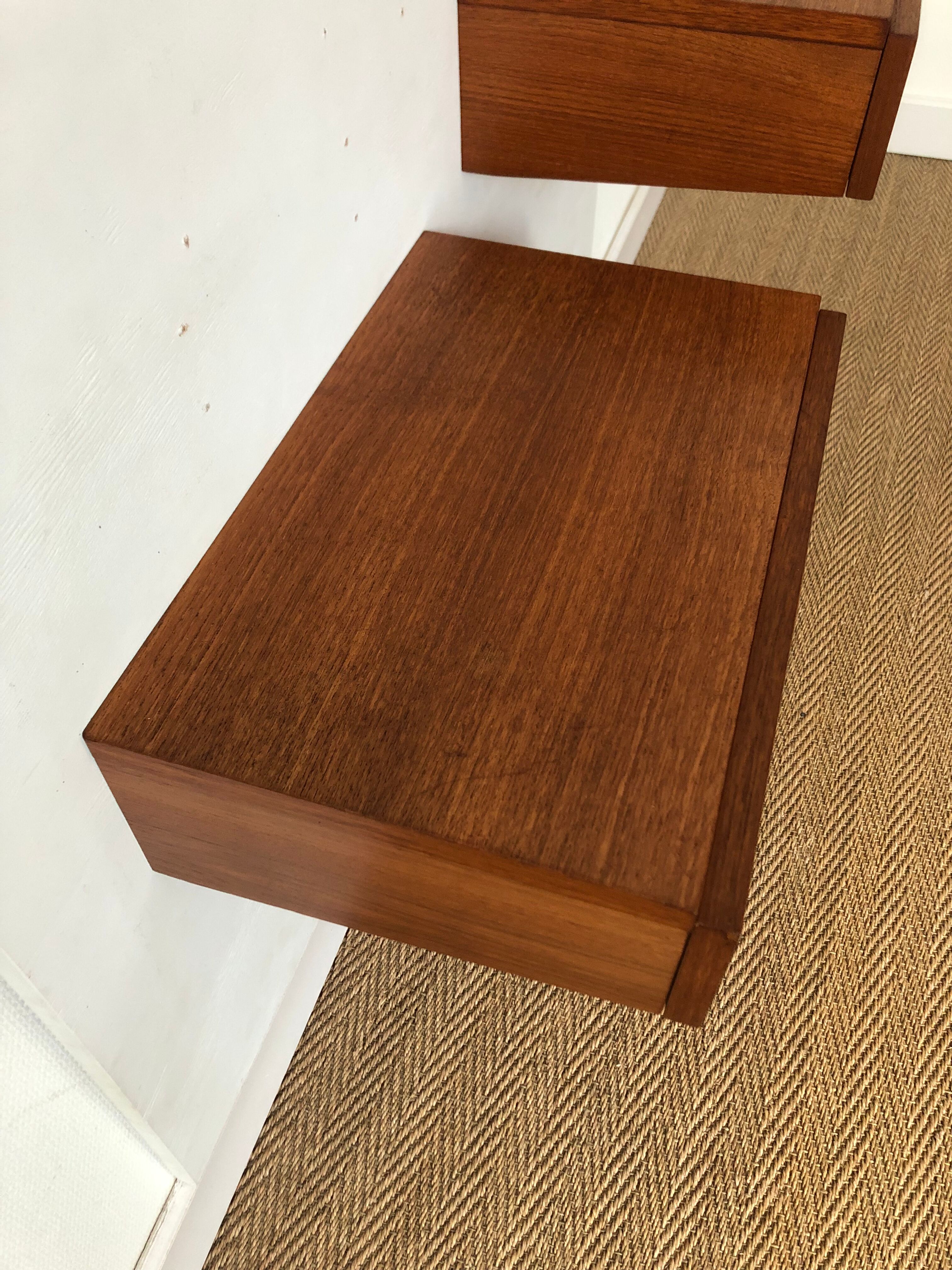 Pair of wall bedside tables