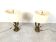 Pair of brass floral table lamps, 1970s