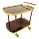 Neoclassical brass drinks  trolley, 1960s
