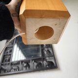 Constructivist wooden table lamp