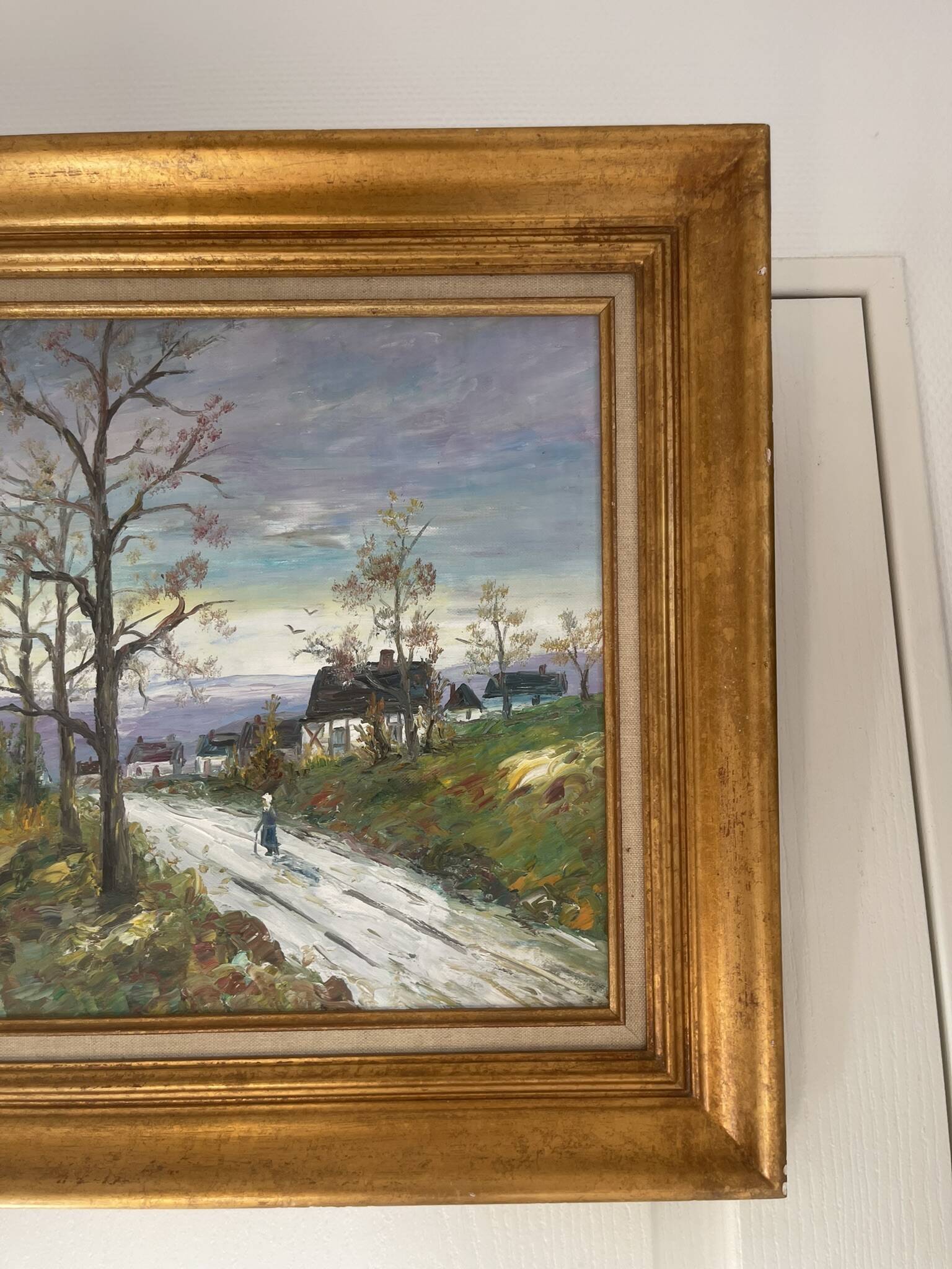 Oil Painting Canvas Country Path Landscape Nature Autumn LALLEMA