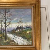 Oil Painting Canvas Country Path Landscape Nature Autumn LALLEMA